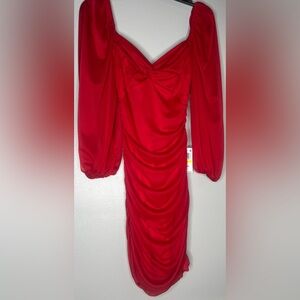 Red ON 34th backless dress